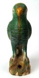 Three - Colour Glaze Ceramic Parrot Bird Statue Birds photo 4