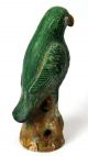 Three - Colour Glaze Ceramic Parrot Bird Statue Birds photo 5