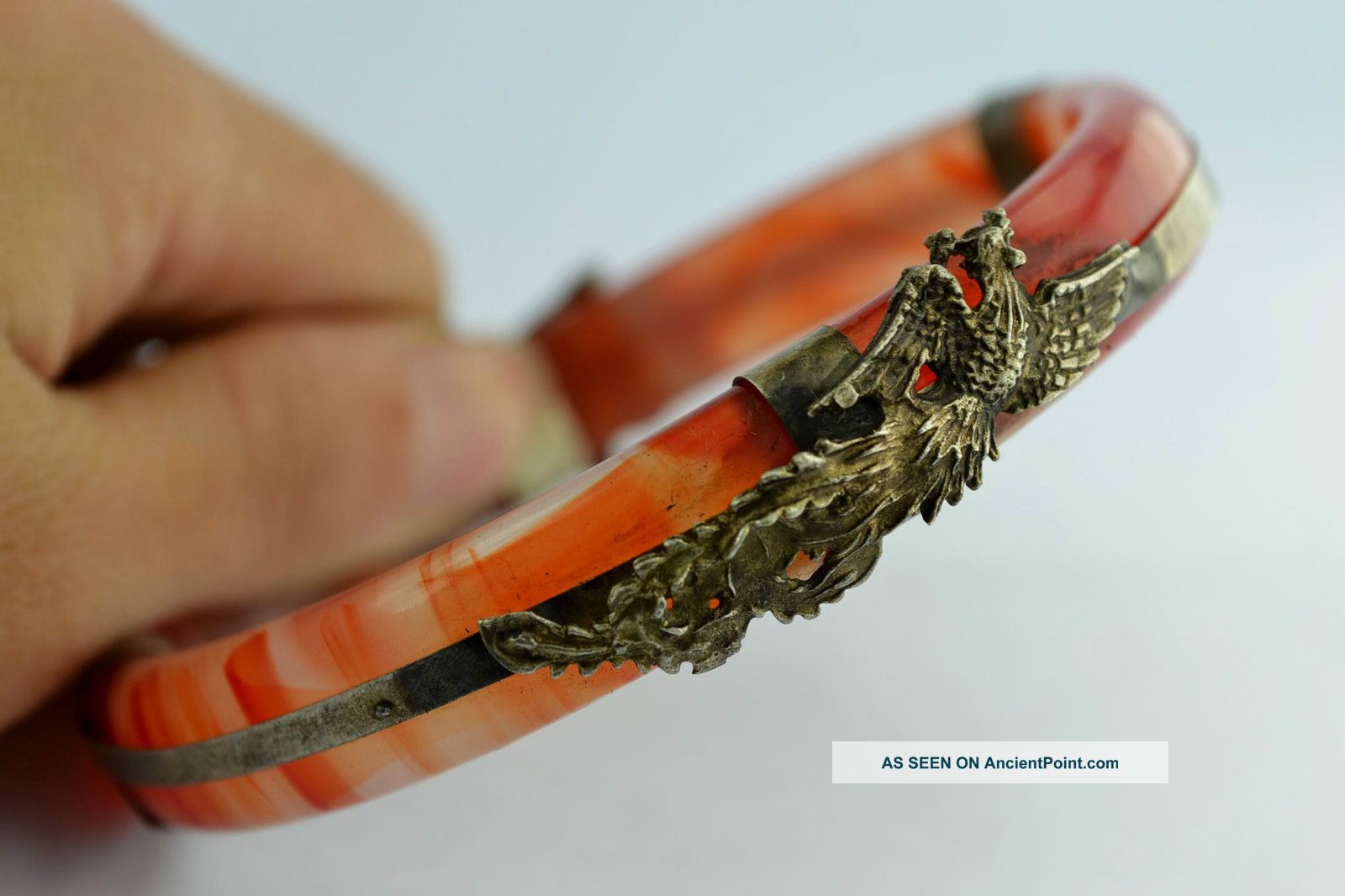 - China Old Decorated Handwork Agate Amoured Dragon Bracelet Uncategorized photo