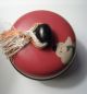 Round Antique Japanese Lacquer Box - Orange & Black - Great Quality Boxes photo 11