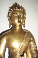 Large Tibet / Nepalese Brass Meditating Lord Buddha Statue 5.  85 Lb Approx. Tibet photo 6