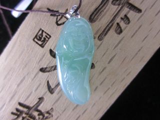 Jade Smiling Buddha Pendant photo