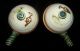2 Japanese Oribe Handled Lidded Stoneware Bowls Fish Glazed Crazed Signed Glasses & Cups photo 4