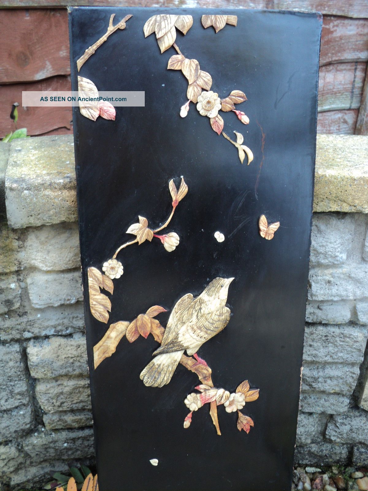 Antique Japanese Shibayama Wall Hanging - Rare Other photo