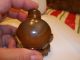 Carved Snuff Bottle - Fish And Lilly Pods - Brown Shaded Agate And Wood Root Base Snuff Bottles photo 3