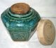 Antique Chinese Pottery Shiwan Jade Green Glazed Ginger Spice Preserve Jar Nr Pots photo 2