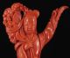 Huge Antique Chinese Carved Red Coral Statue,  Woman (quan - Yin) And Children Men, Women & Children photo 6