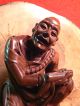 Exquisite Antique Chinese Wood Carving Rohan Statue Men, Women & Children photo 6