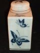 Unusual Vintage Chinese Blue And White Butterfly Ginger Jar Porcelain photo 2
