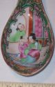 Antique Chinese Famille Rose Medallion Export Porcelain Soup Bowl Spoon Mint1850 Other photo 6