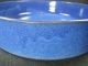 Japanese Vintage Round Ceramic Ikebana Hirokuchi Suiban Vase Drip Cobalt Glaze Vases photo 1