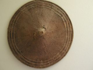 Antique Asian Coolie Hat - Good Cond.  Other Than Around Very Tip As Seen Here. photo