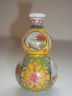 Chinese Peking Glass Snuff Bottle Sake Jar Birds Signed Opaline Snuff Bottles photo 4