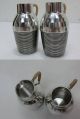 Japanese Fablous Unused Sake Pots & Sake Cups Made Of Pure Tin Other photo 2