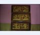 3pcs Antique Chinese Gold Gilt Wood Panel With Opera Characters Other photo 1