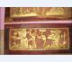 3pcs Antique Chinese Gold Gilt Wood Panel With Opera Characters Other photo 4