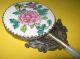 Vintage Antique Japanese Cloisonne Hand Mirror With Jade Handle Other photo 2