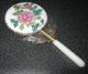Vintage Antique Japanese Cloisonne Hand Mirror With Jade Handle Other photo 4