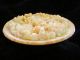 Detailed 19thc Chinese Carved Bone Plate / Dish Of Flowers Other photo 1