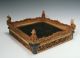 Antique Chinese Carved Bone And Wood Tray With Inlay + Silver Accents Boxes photo 11
