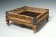 Antique Chinese Carved Bone And Wood Tray With Inlay + Silver Accents Boxes photo 2