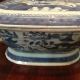 Large Antique Chinese Export Blue And White Boars Head Tureen - 18c Bowls photo 2