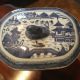 Large Antique Chinese Export Blue And White Boars Head Tureen - 18c Bowls photo 6