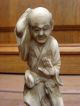 Antique Must See 19c Ox Bone Asian Chinese Signed Statue Men, Women & Children photo 1