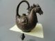 Chinese Bronze Teapot Carven Horse Shape Mouse Spout Old Exquisite Teapots photo 4