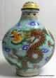 Chinese Qianlong Style Hand Painted Enameled Dragons Snuff Bottle Snuff Bottles photo 1