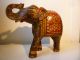 Vintage Hindu Indian Carved And Painted Wood Caparisoned Festival Elephant India photo 4