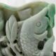 100% Natural Jadeite A Jade Statues (with Auth Certificate) - Fish&man Nr/pc1120 Other photo 2