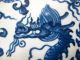 Pair Signed Chinese Blue White Dragon Decorated Charger Bowl Ming Dynasty Style Plates photo 8