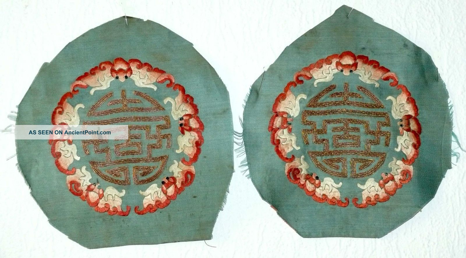 Antique Chinese 19 - 20th Century Silk Fragments. Robes & Textiles photo