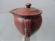 Chinese Red Enameled Pottery Old Exquisite Unique Fancy Style 3 Teapots photo 3