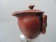 Chinese Red Enameled Pottery Old Exquisite Unique Fancy Style 3 Teapots photo 5