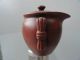 Chinese Red Enameled Pottery Old Exquisite Unique Fancy Style 3 Teapots photo 8