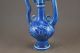 Unique Chinese Monochrome Blue Glaze Porcelain Dragon&phoenix Wine Pot Pots photo 4