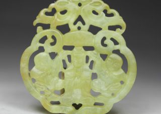 Chinese Old Jade Handwork Carving Kwan - Yin Favorite Pendant photo