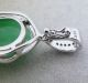 Chinese 14k White Gold Green Jadeite Jade Kwan Yin Pendant W/ Diamonds (10.  8 Gr) Necklaces & Pendants photo 8