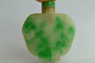 Asian Old Collectibles Decorated Wonderful Handwork Jade Burnish Snuff Bottle photo