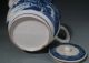 18c Antique Chinese Export Blue And White Pot With Landscapes Bowls photo 2