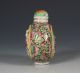 Chinese Famille Rose Moulded Porcelain Snuff Bottle L19thc Snuff Bottles photo 1