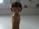 Vintage Kokeshi Doll Hand Hewn And Painted With Japanese Script Other photo 2