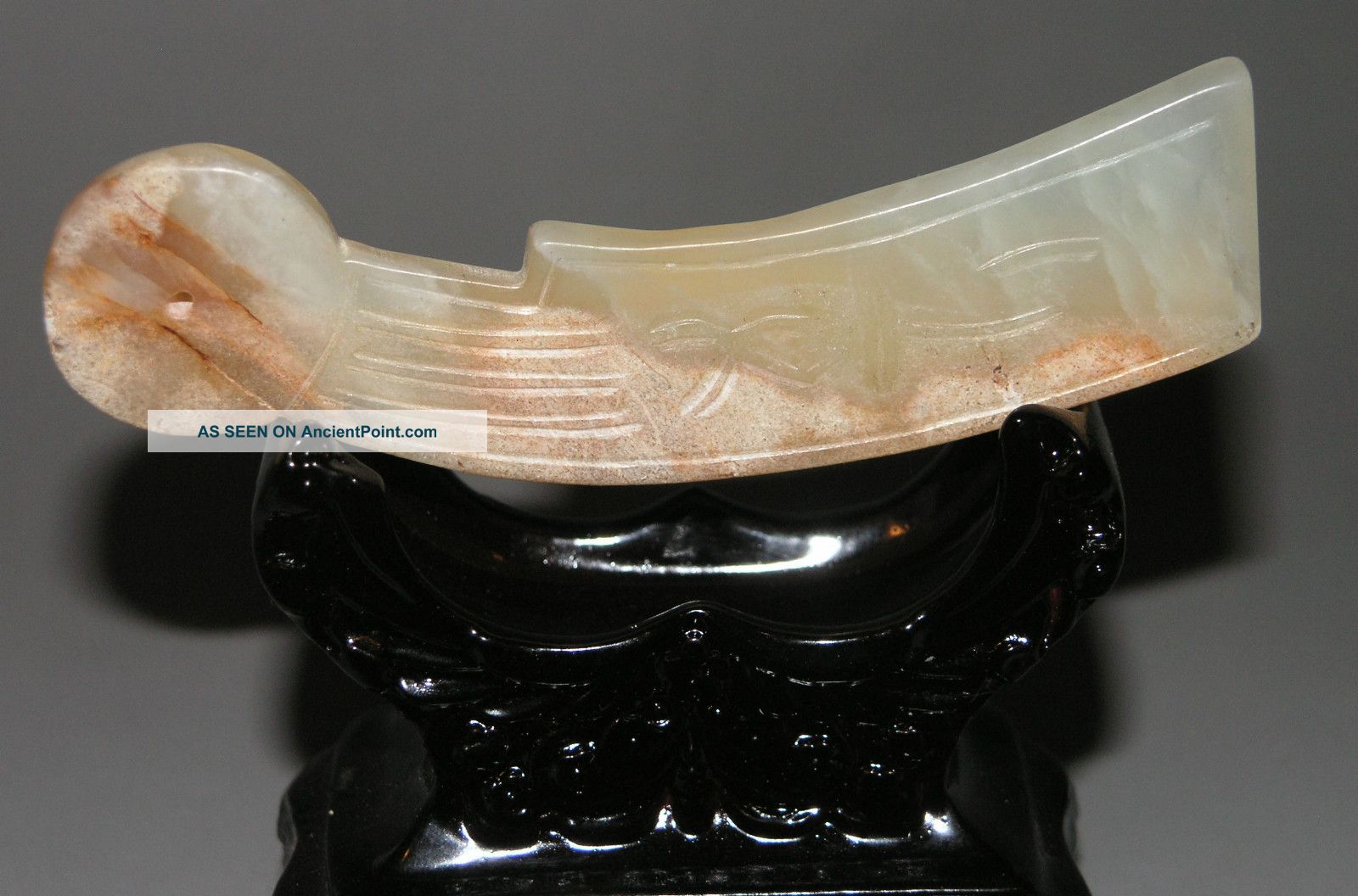 Ancient Chinese Hetian Jade Hand - Carved Pendant (jade Yan Dynasty Coin) 4inch Necklaces & Pendants photo