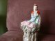 Chinese Porcelain Famille Rose Kwan Yin Seated On Rock Kwan-yin photo 1