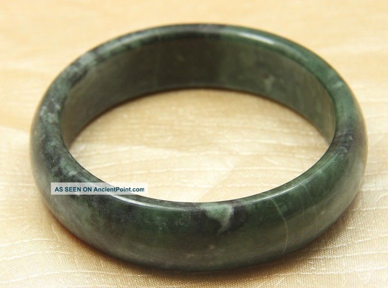 100% Natural Light Green Jade Bangle Bracelet In - D 62 Mm 8039 Bracelets photo