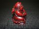 Unique Chinese Red Lacquer Man Or Buddha & Fish Statue Gorgeous & Stunning Buddha photo 3