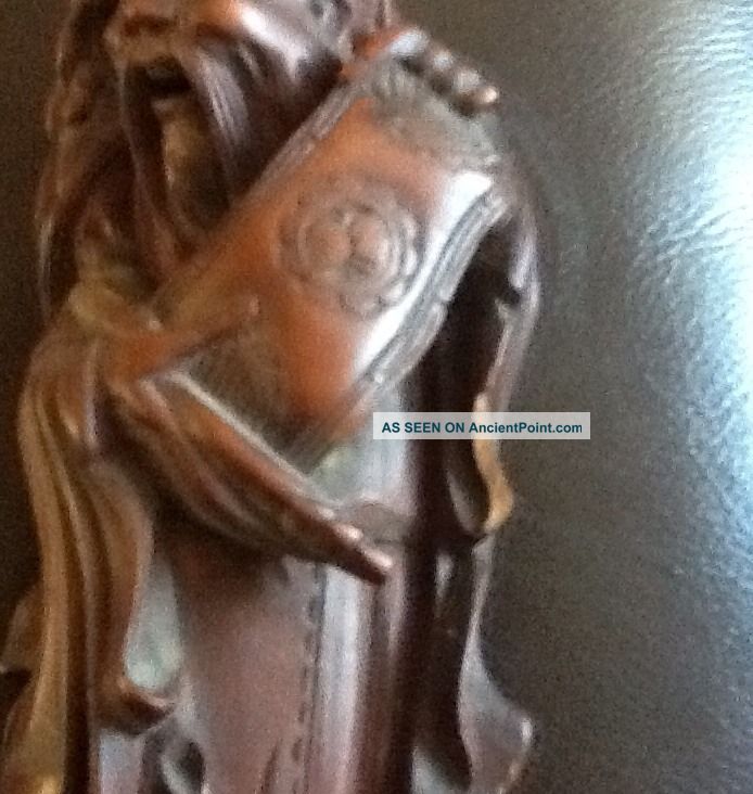 Asian Hand Carved Antique Figure Statues photo