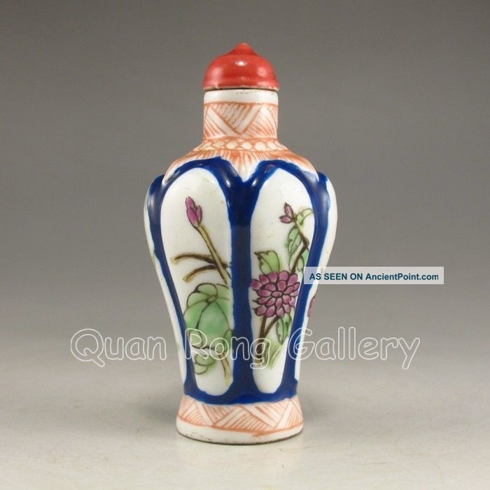 Chinese Porcelain Snuff Bottle W Hong Yun Tang Mark Nr Snuff Bottles photo